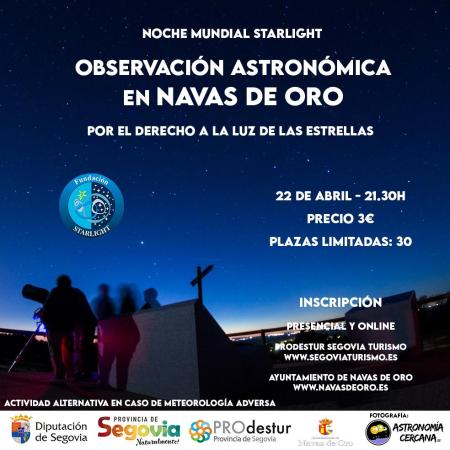 Imagen La Diputación de Segovia celebra la ‘Noche mundial Starlight’ con una actividad de observación astronómica con telescopios en Navas de Oro